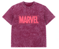 Marvel Acid Wash Relaxed fit T-Shirt – Vintage Maroon Graphic Superhero Tee (Unisex)