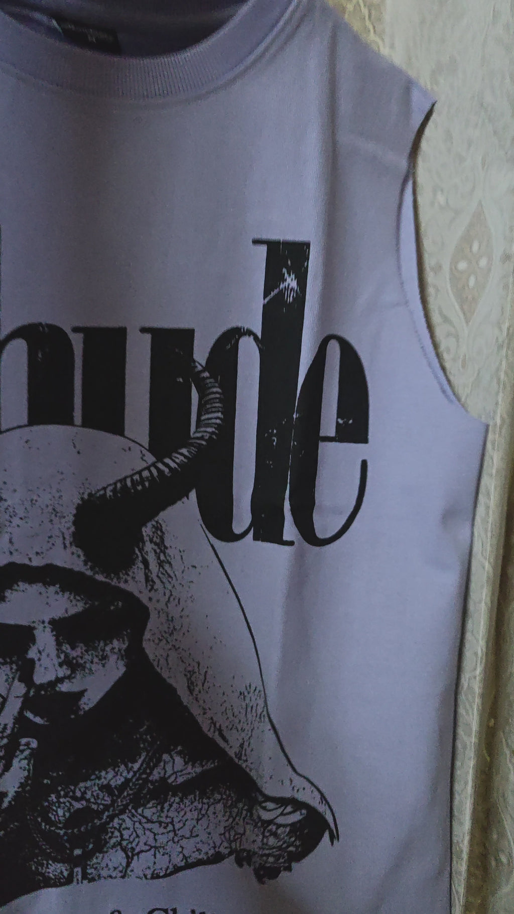 Men’s Oversized Sleeveless Graphic Tee – Devil Print | Drop Shoulder Street Style| Style with Jeans, Cargos & Shorts