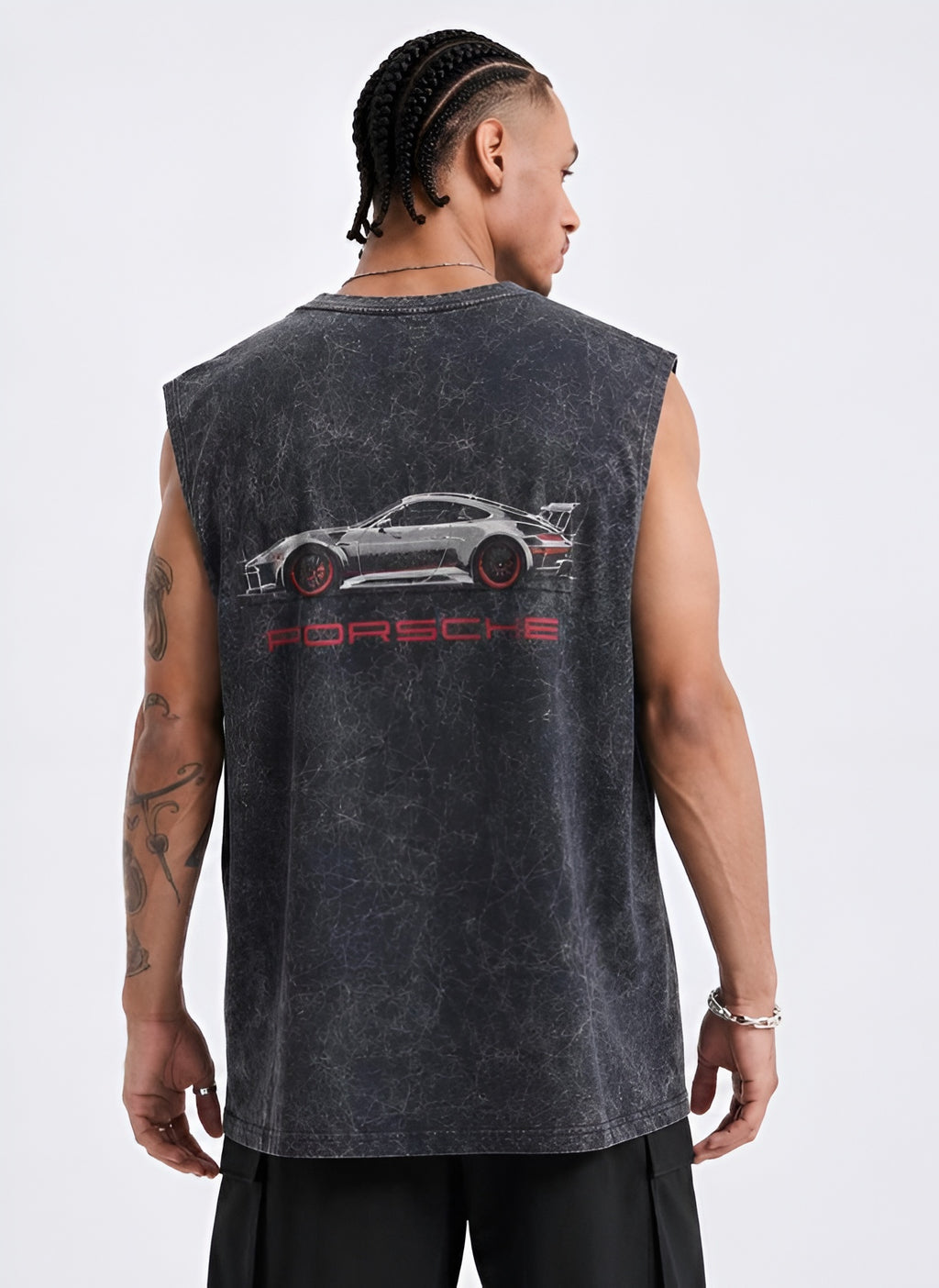 Men’s Acid Wash Sleeveless T-Shirt | 240 GSM Heavy Cotton | Minimal Streetwear Tank – Zolace