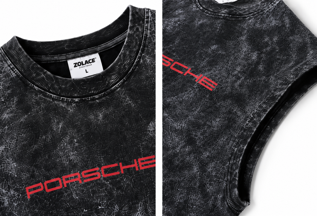 Men’s Acid Wash Sleeveless T-Shirt | 240 GSM Heavy Cotton | Minimal Streetwear Tank – Zolace