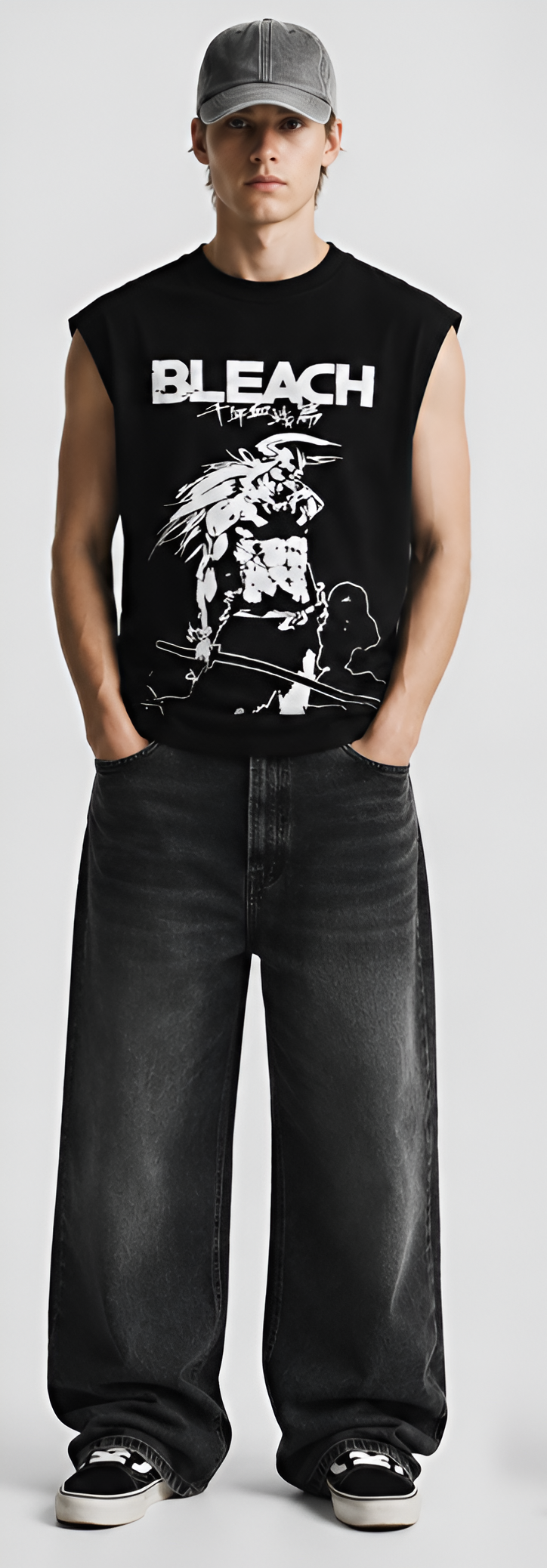 ZOLACE Bleach Graphic Sleeveless Tee – Oversized Fit