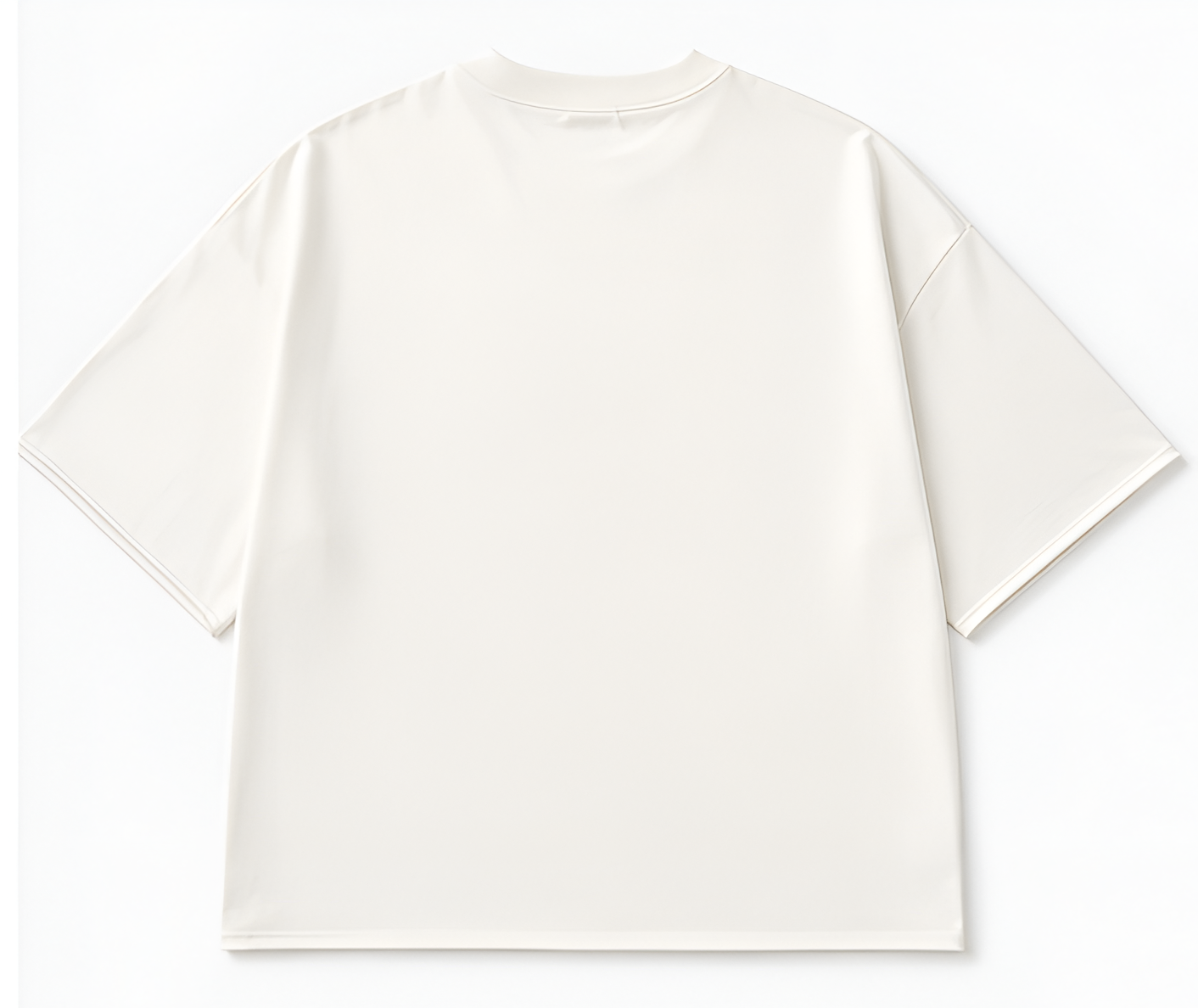 ZOLACE Oversized Off White T-Shirt for Men | 240 GSM French Terry | Premium Heavyweight Crew Neck