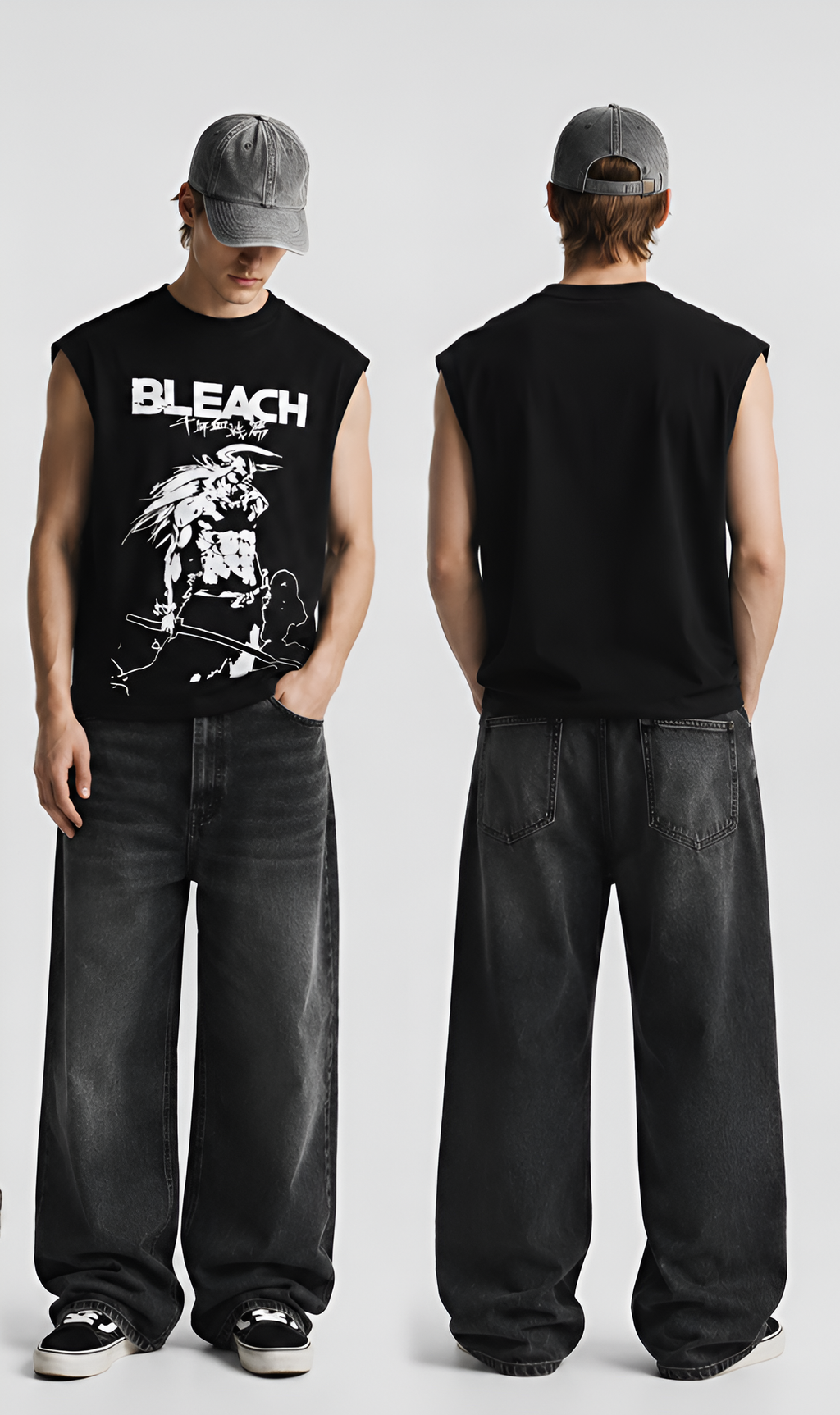 ZOLACE Bleach Graphic Sleeveless Tee – Oversized Fit