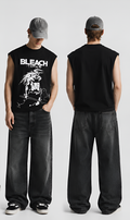 ZOLACE Bleach Graphic Sleeveless Tee – Oversized Fit