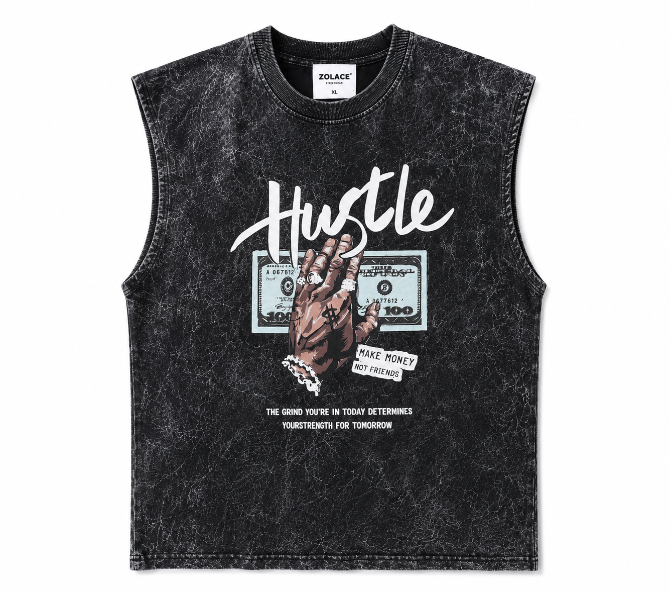 Men’s Acid Wash Sleeveless T-Shirt | 240 GSM Heavy Cotton | Minimal Streetwear Tank – Zolace