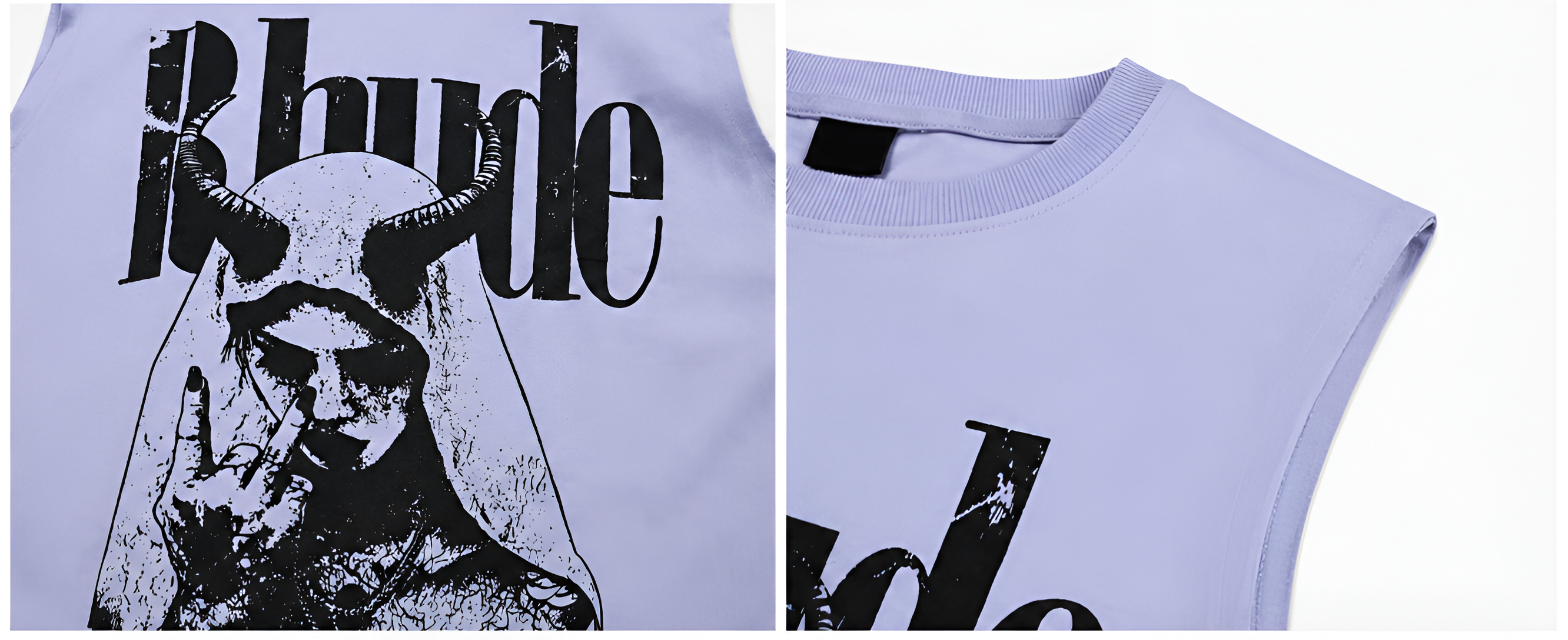 Men’s Oversized Sleeveless Graphic Tee – Devil Print | Drop Shoulder Street Style| Style with Jeans, Cargos & Shorts