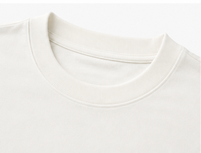 ZOLACE Oversized Off White T-Shirt for Men | 240 GSM French Terry | Premium Heavyweight Crew Neck