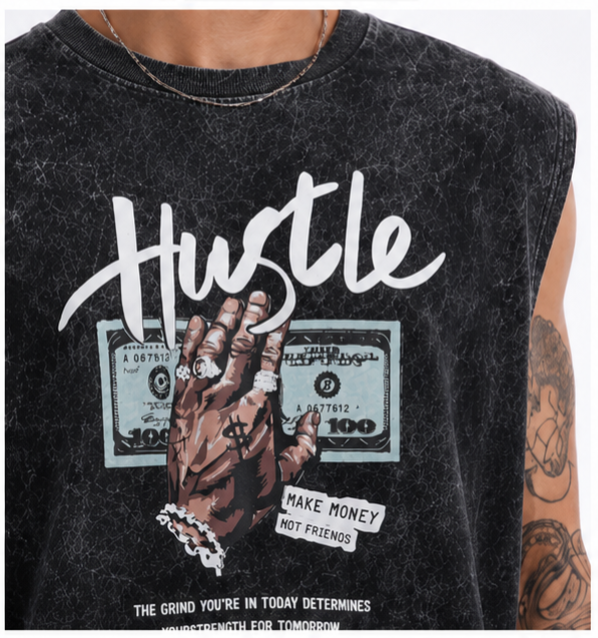 Men’s Acid Wash Sleeveless T-Shirt | 240 GSM Heavy Cotton | Minimal Streetwear Tank – Zolace